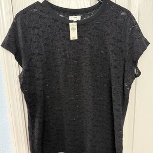 NWT Aerie Black Vintage Lace Top